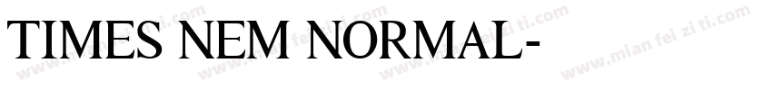 TIMES NEM NORMAL字体转换